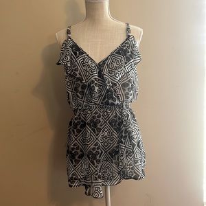 Anthropology Lapis Women’s Top Graffiti Black and White Size: L